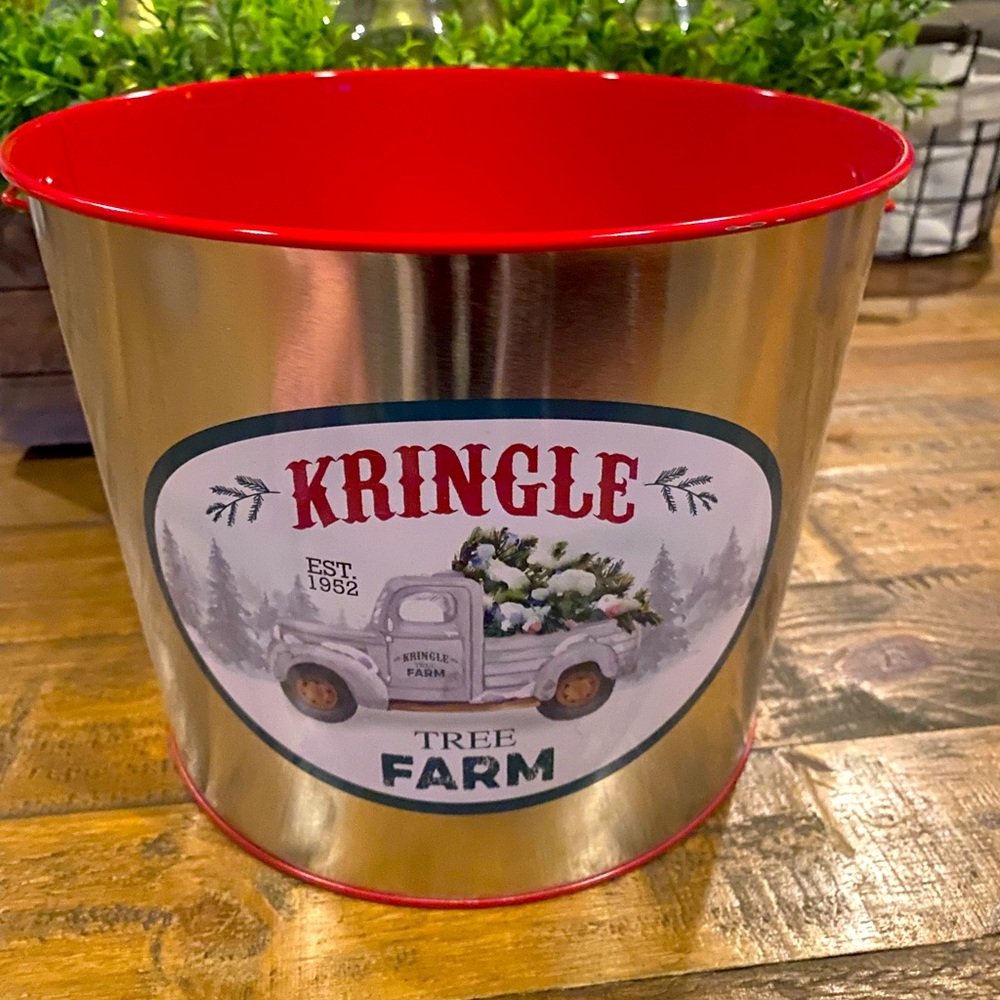 Kringle Tree Farm Metal Bucket